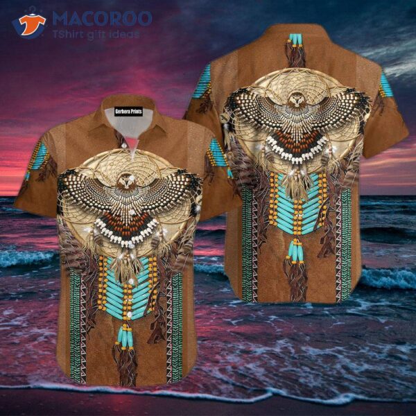 Native American Eagle Pattern Hawaiian Shirts