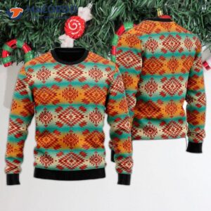 Native American-patterned Ugly Christmas Sweater