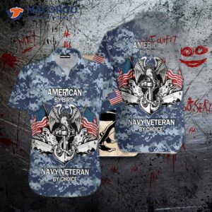 Navy Veteran Blue Hawaiian Shirts