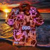 Neon Pig Bbq Chilling And Grilling Hawaiian Shirts