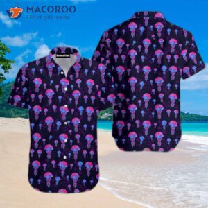 Neon Purple Hawaiian Jellyfish Shirts