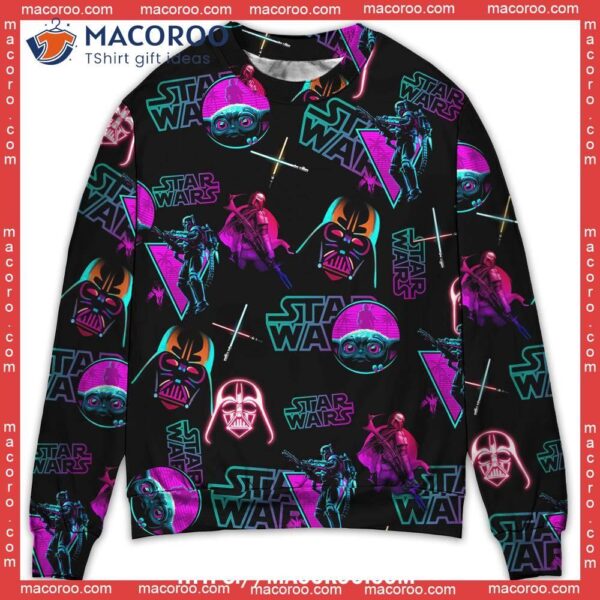 Neon Star Wars Sweater, Ugly Sweater Womens