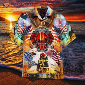 Never Forget 9/11: Firefighters, Statue Of Liberty, And Hawaiian Shirts.