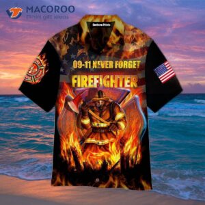 never forget firefighter hawaiian shirts 0