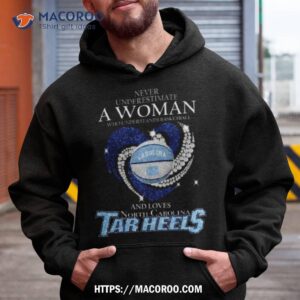 Never Underestimate A Woman Who Understands Basketball And Loves North Carolina Tar Heels Heart Diamond 2023 Shirt