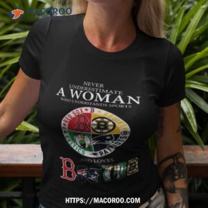 Never Underestimate A Woman Who Understands Sports And Loves Boston Shirt
