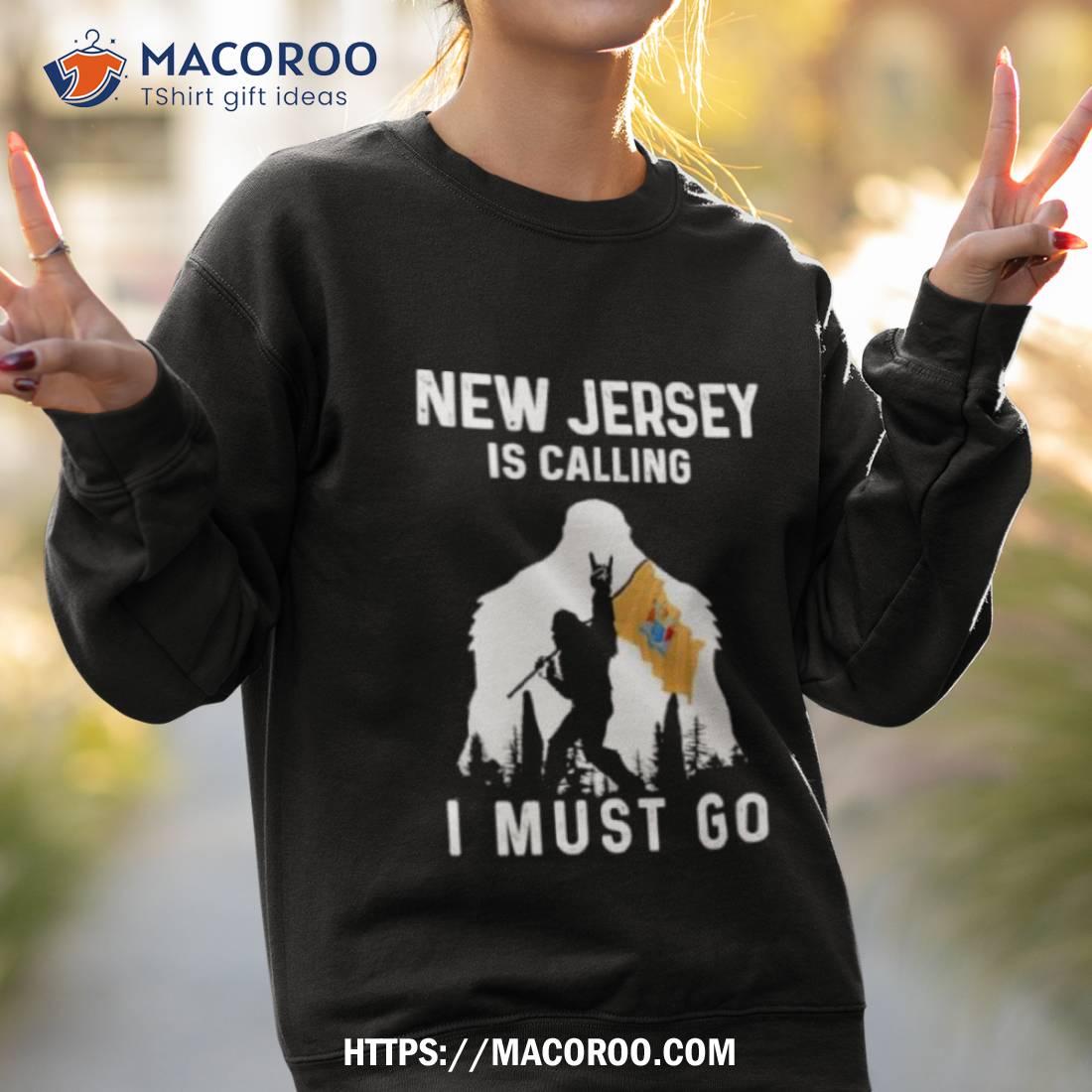 New Jersey Is Calling I Must Go Bigfoot Flag Shirt New Jersey Is Calling I Must Go Bigfoot Flag Shirt