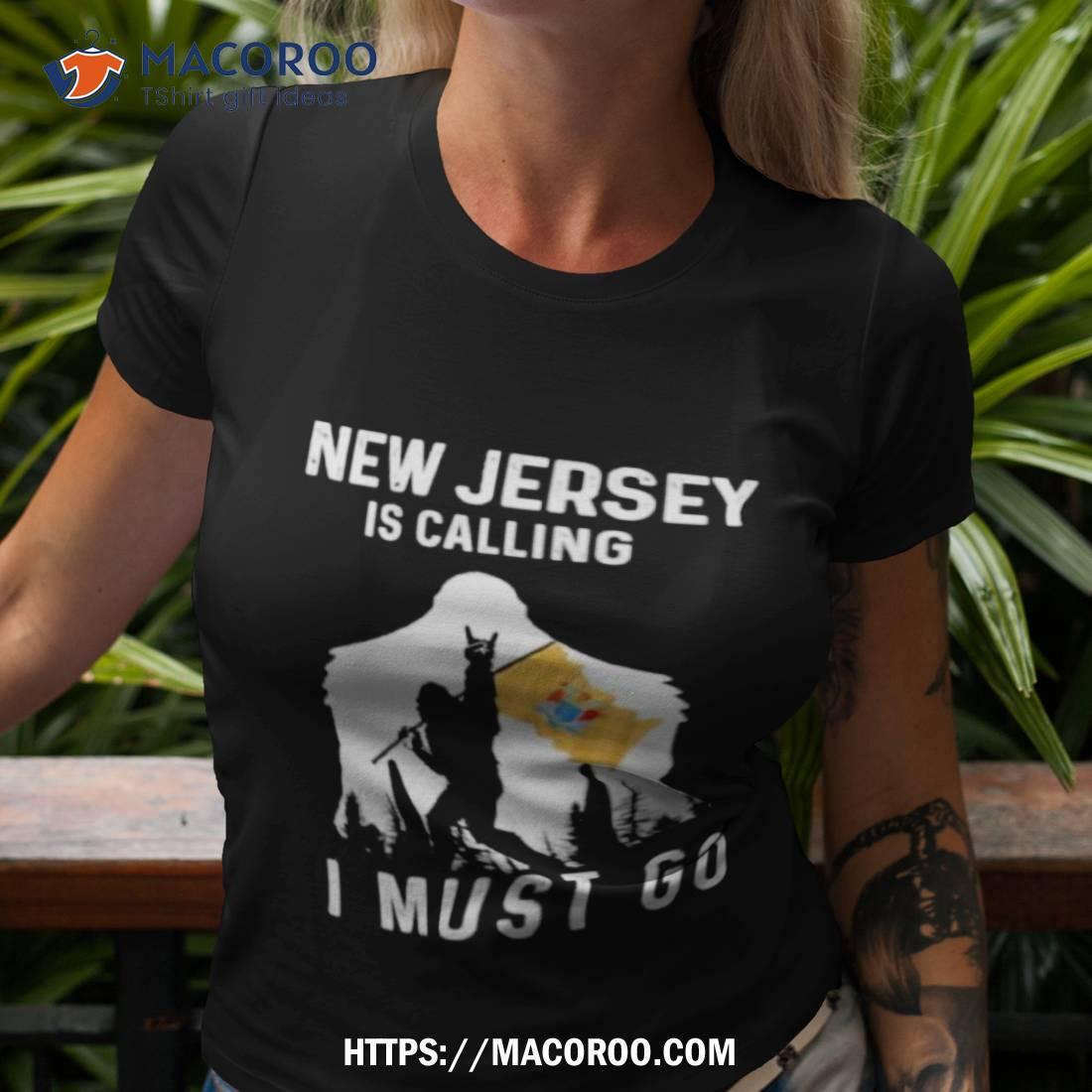 New Jersey Is Calling I Must Go Bigfoot Flag Shirt New Jersey Is Calling I Must Go Bigfoot Flag Shirt