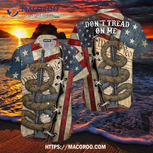 New Snake American Flag Don’t Tread On Me Hawaiian Shirt