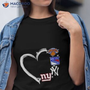 new york knicks rangers yankees logo heart love shirt tshirt