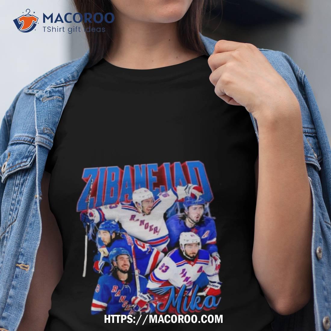 New York Rangers Mika Zibanejad Hockey Shirt New York Rangers Mika Zibanejad Hockey Shirt