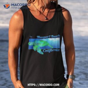 newport beach california swimming sea turtle shirt tank top