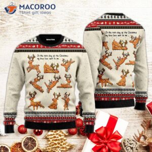 Nine Lassies’ Sexy Reindeer Dancing Ugly Christmas Sweater