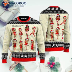 Nine Sweet Santa Ladies Dancing In Ugly Christmas Sweaters