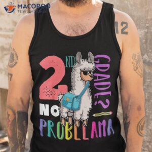 no prob llama 2nd grade back to school girl shirt tank top