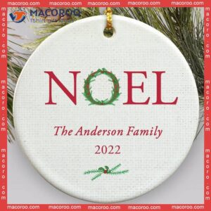 Noel Custom Name Christmas Ceramic Ornament