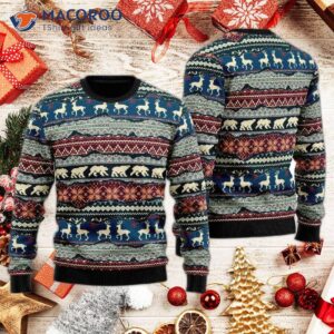 Nordic-style Fabric Patchwork Christmas Pattern Ugly Sweater