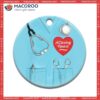 Nurse A Caring Heart Circle Ceramic Ornament, Funny Nurse Ornaments