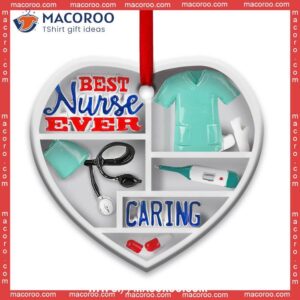 nurse caring shelf style heart ceramic ornament personalized nurse ornament 0