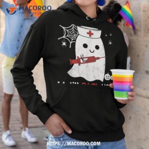 nurse ghost i will stab you shirt funny halloween gift bulk halloween favors hoodie