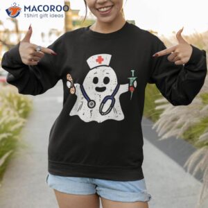 nurse ghost scrub top halloween costume for nurses rn shirt sweatshirt 1