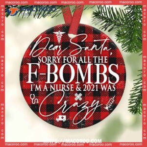 Nurse Chrismas Red Truck Heart Ceramic Ornament, Nurse Christmas Ornament