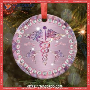 nurse jewelry lover style circle ceramic ornament personalized nurse ornament 2