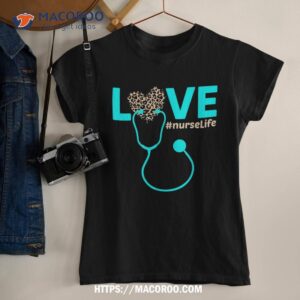 Love Nurse Life Leopard Red Plaid Valentine’s Day 2023 Shirt