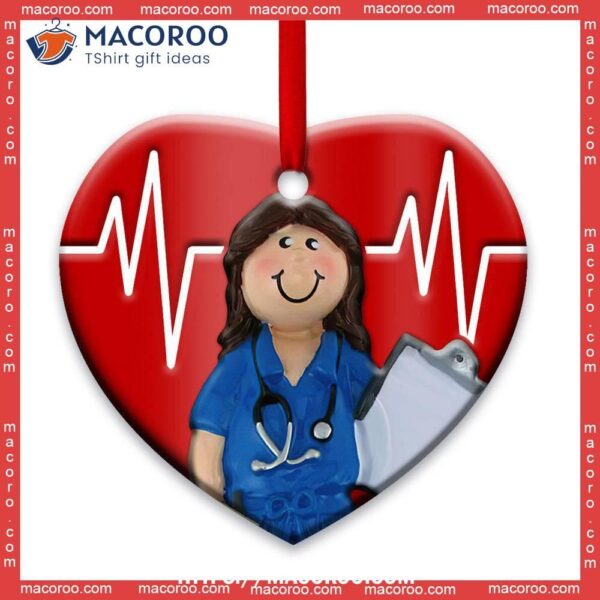 Nurse Protect Your Health Heart Ceramic Ornament, Funny Nurse Ornaments
