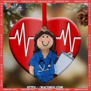 Nurse Protect Your Health Heart Ceramic Ornament, Funny Nurse Ornaments