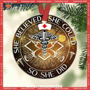 nurse she believed could circle ceramic ornament hallmark nurse ornament 2