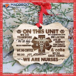 nurse wooden style we are nurses horizontal ceramic ornament student nurse ornament 3