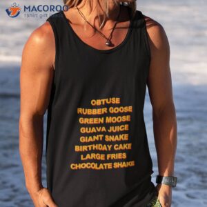obtuse rubber goose green moose shirt tank top