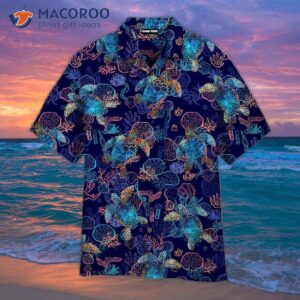 ocean world hawaiian turtle pattern shirts 1