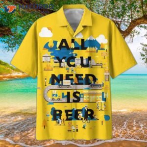 Octoberfest All You Need Is Beer Yellow Hawaiian Shirts