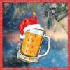 Octoberfest Beer Christmas Light Custom-shaped Acrylic Ornament