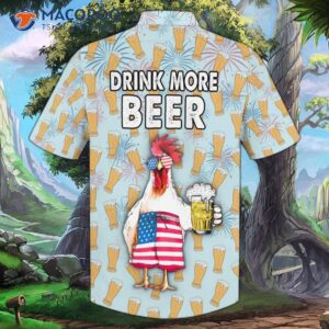 octoberfest chicken beer hawaiian shirt 0 1