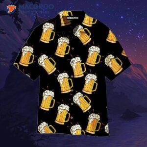Octoberfest Craft Glass Beer Black Hawaiian Shirts