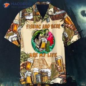 Octoberfest Fishing And Beer Are My Life; Hawaiian Shirts