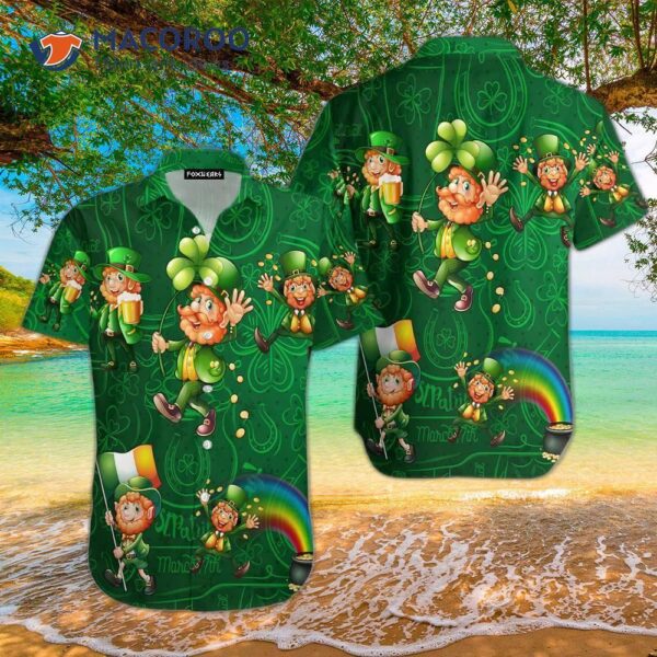 Octoberfest Irish Saint Beer Dwarf Patrick Day Hawaiian Shirts