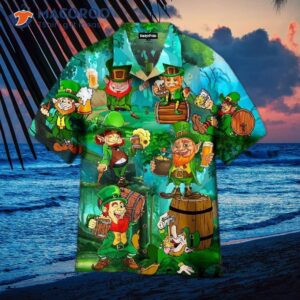 Octoberfest Leprechauns Drink Beer On St. Patrick’s Day Hawaiian Shirts