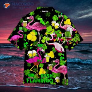 Octoberfest Pink Flamingo And Beer St. Patrick’s Day Hawaiian Shirts