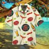 Octoberfest Sausages And Beer Big Set Of Barbecue Party Food Hawaiian Shirts