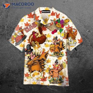 Octoberfest Thanksgiving Turkey Time To Get Basted Funny Beer Hawaiian Shirts
