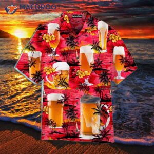 Octoberfest Tropical Sunset Beer Hawaii Hawaiian Shirts