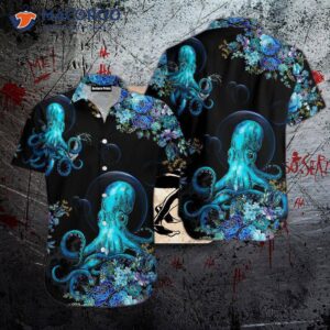 Octopus-printed Hawaiian Shirts