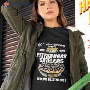 official pittsburgh steelers 90th anniversary stadium here we go t shirt tshirt 2