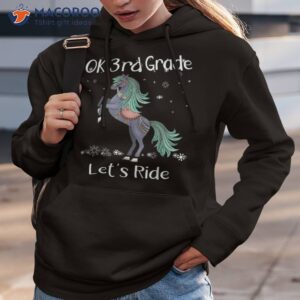 ok 3rd third grade lets ride horse back to school girls shirt hoodie 3