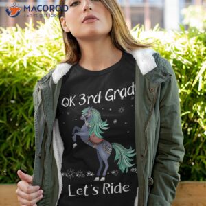 ok 3rd third grade lets ride horse back to school girls shirt tshirt 4