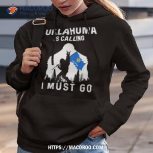 Oklahoma Is Calling I Must Go Bigfoot Flag Shirt